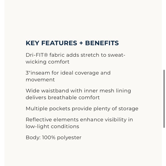 NWOT Nike Rival 3 inch Shorts | pockets, reflective - Picture 3 of 11